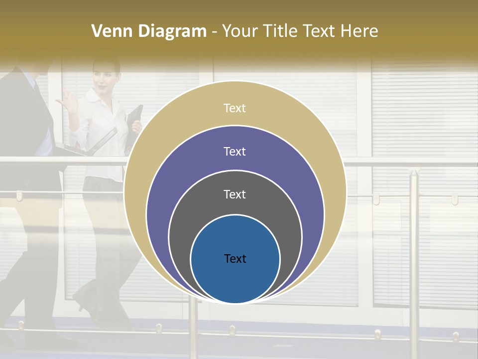 A Man And A Woman Walking Down A Bridge PowerPoint Template