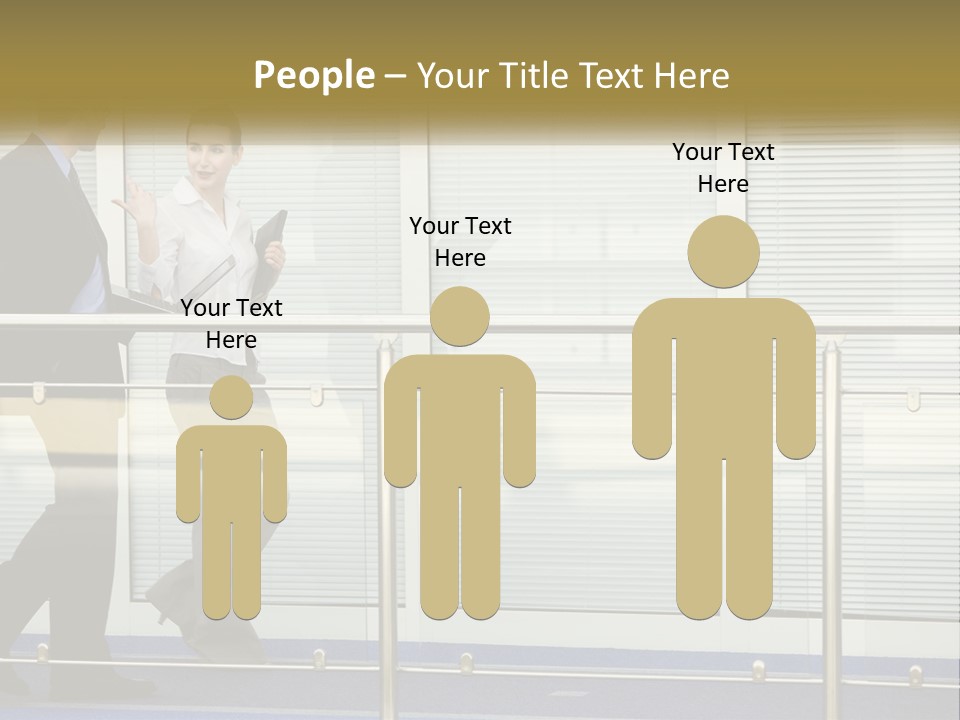 A Man And A Woman Walking Down A Bridge PowerPoint Template