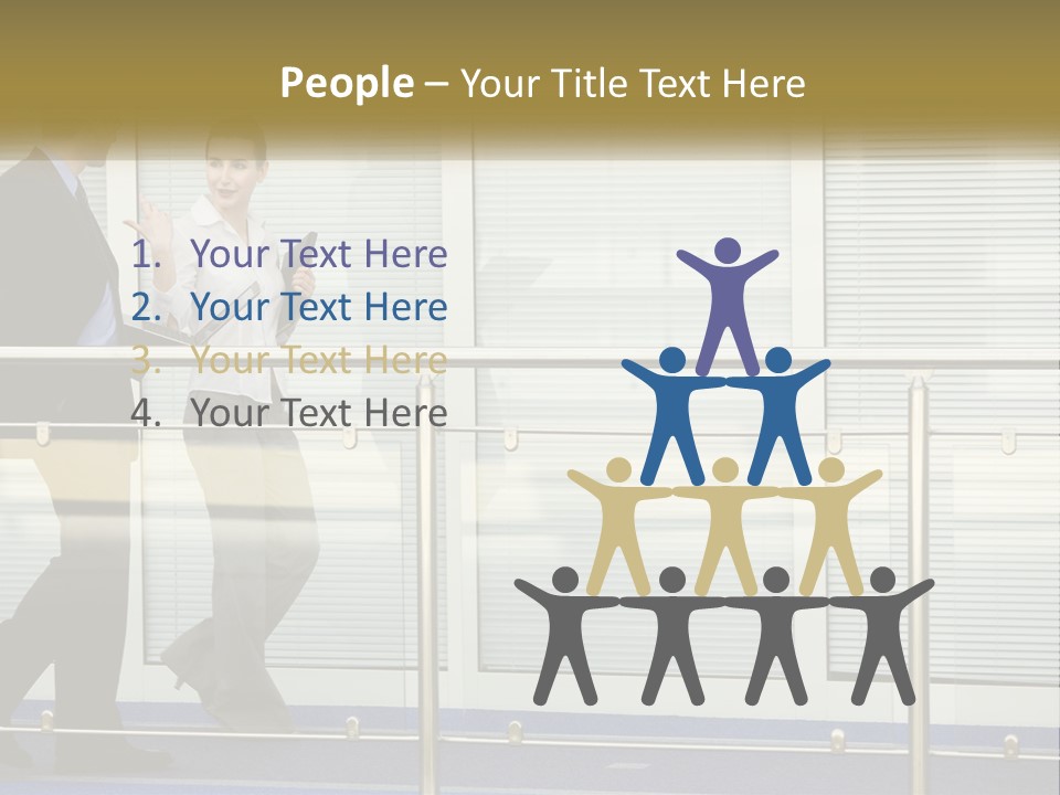 A Man And A Woman Walking Down A Bridge PowerPoint Template