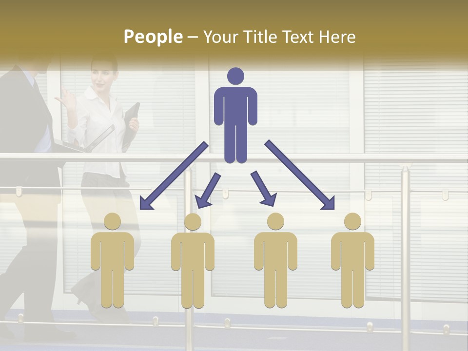 A Man And A Woman Walking Down A Bridge PowerPoint Template