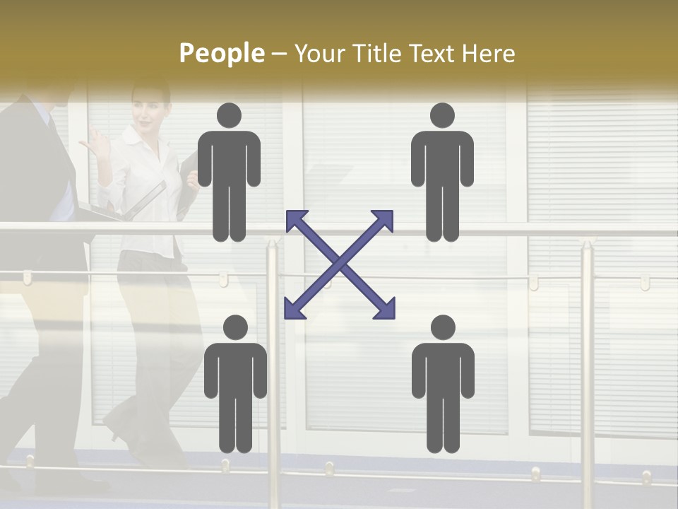 A Man And A Woman Walking Down A Bridge PowerPoint Template