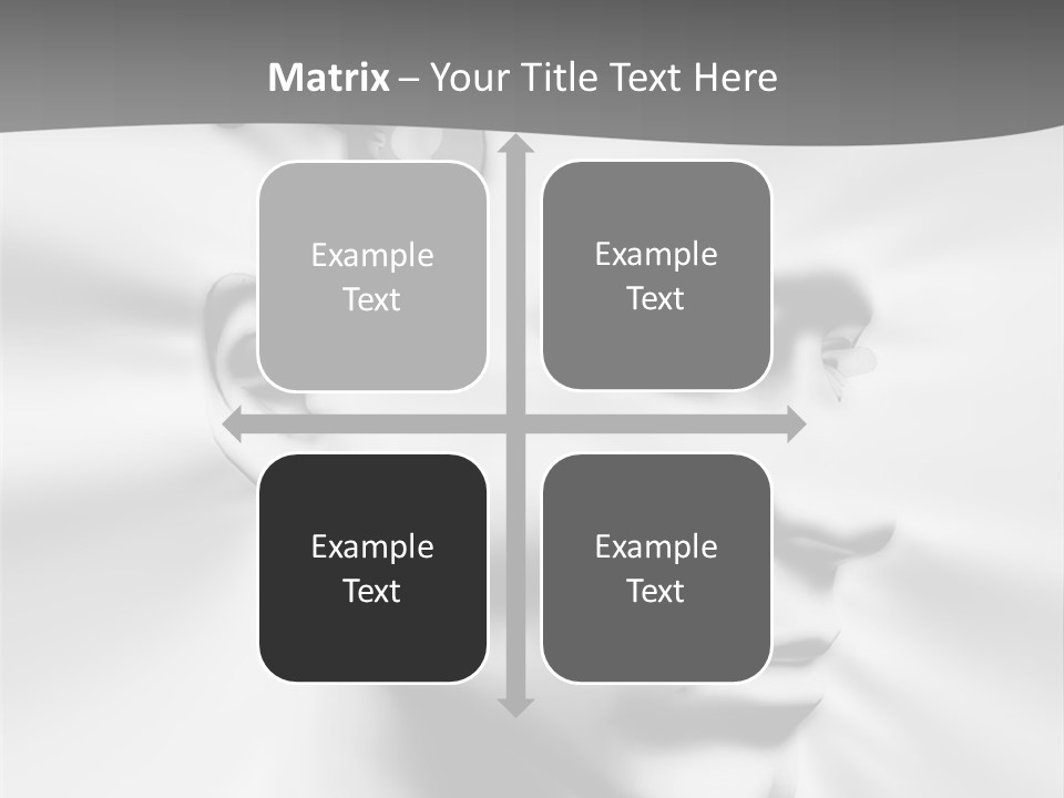 A Black And White Image Of A Man With Scissors In His Hair PowerPoint Template