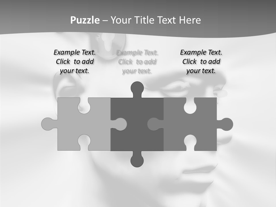 A Black And White Image Of A Man With Scissors In His Hair PowerPoint Template