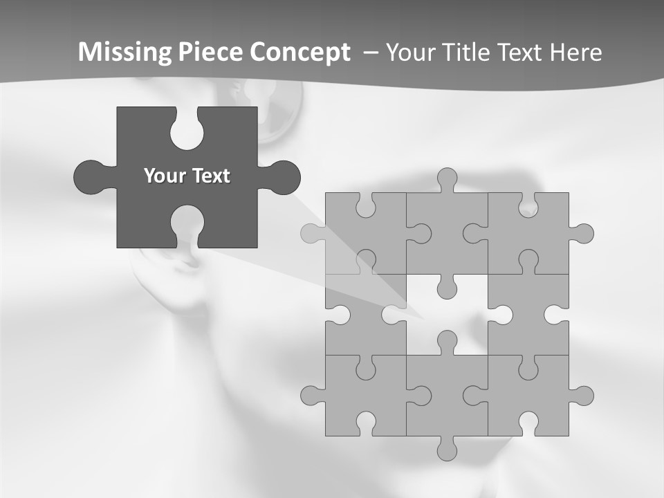 A Black And White Image Of A Man With Scissors In His Hair PowerPoint Template