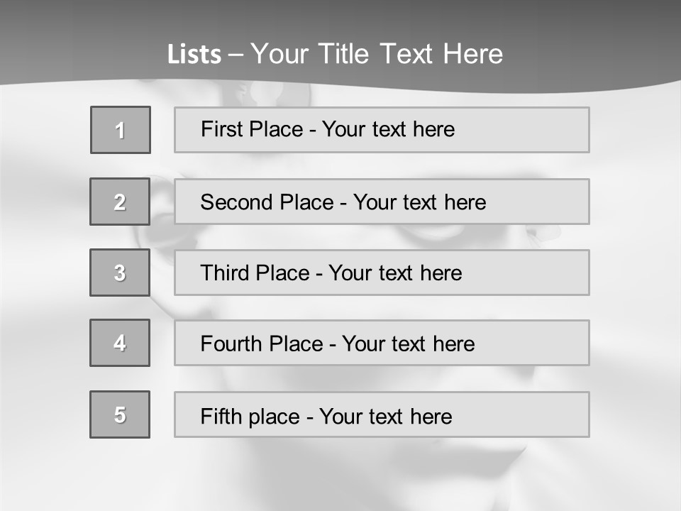 A Black And White Image Of A Man With Scissors In His Hair PowerPoint Template