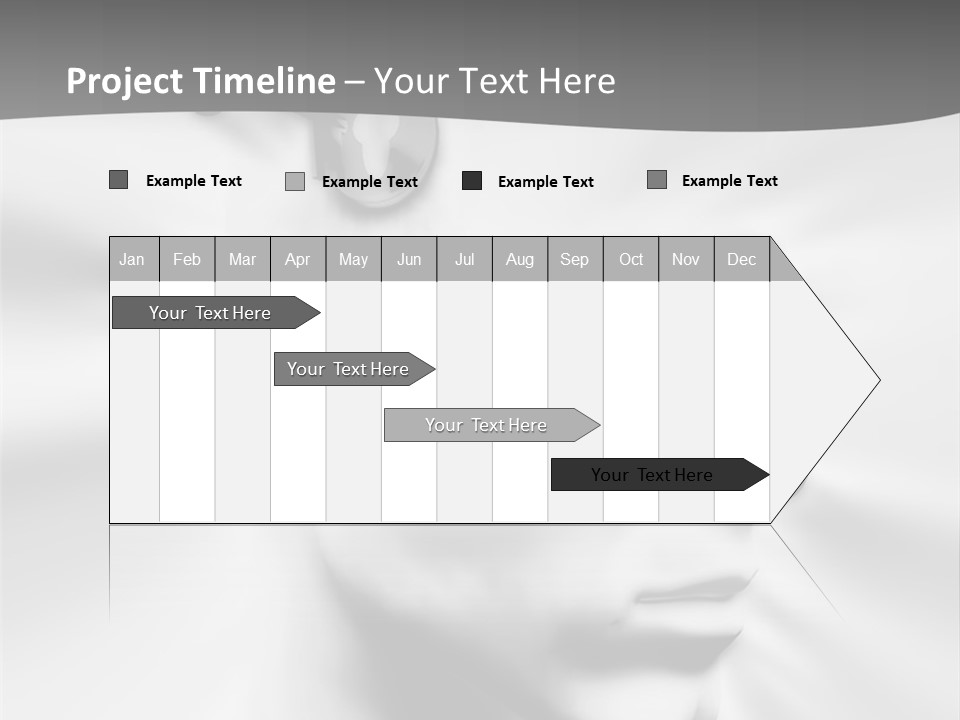A Black And White Image Of A Man With Scissors In His Hair PowerPoint Template