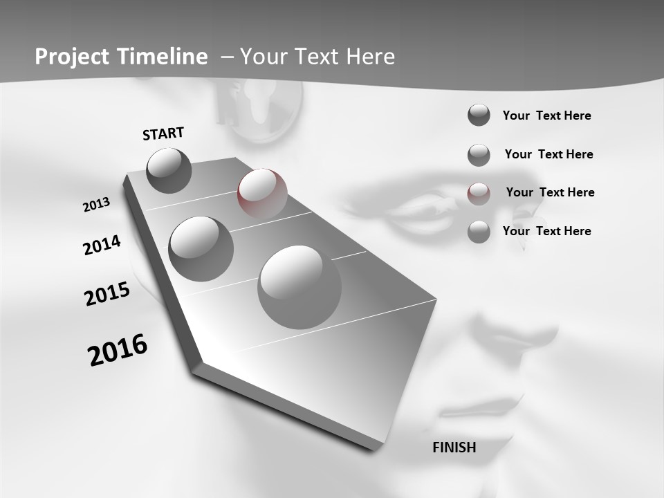 A Black And White Image Of A Man With Scissors In His Hair PowerPoint Template