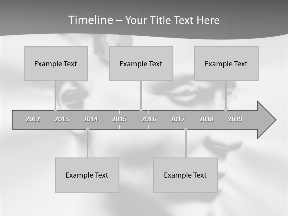 A Black And White Image Of A Man With Scissors In His Hair PowerPoint Template