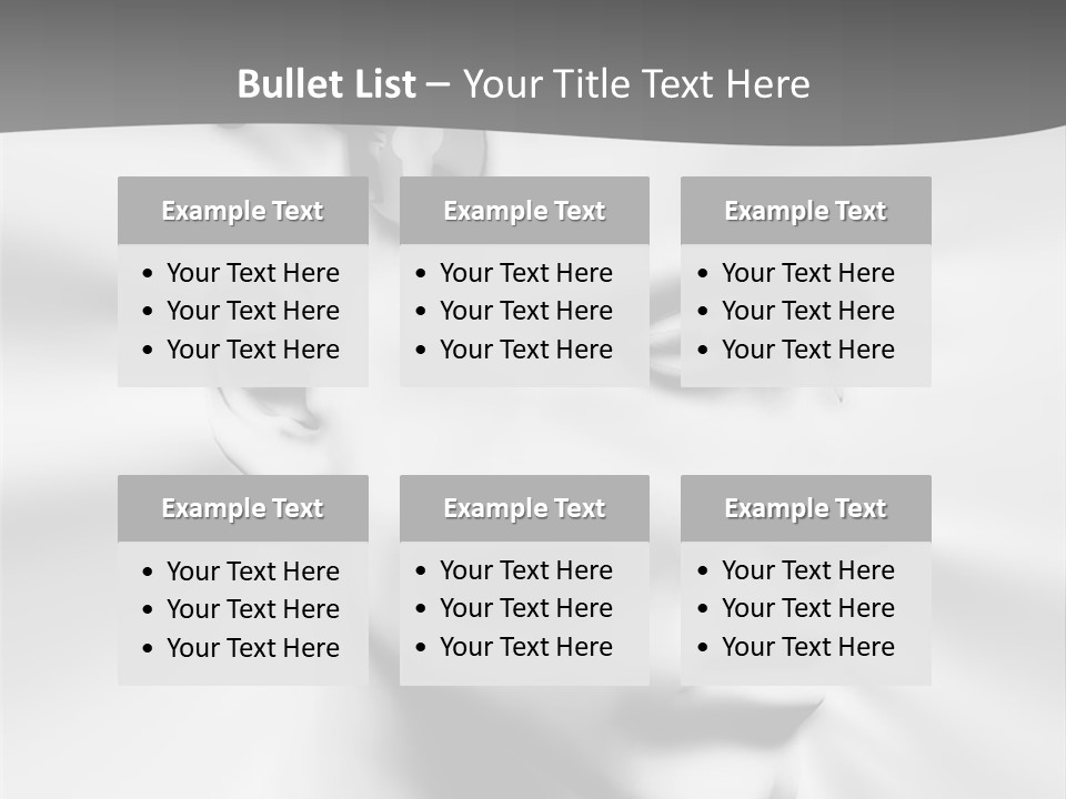 A Black And White Image Of A Man With Scissors In His Hair PowerPoint Template