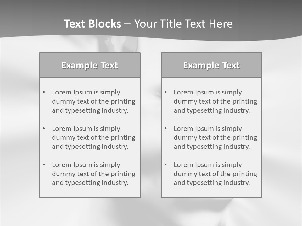 A Black And White Image Of A Man With Scissors In His Hair PowerPoint Template