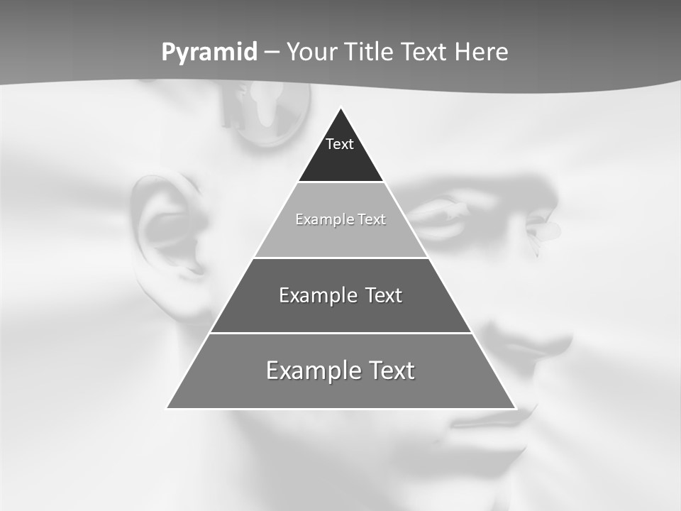 A Black And White Image Of A Man With Scissors In His Hair PowerPoint Template