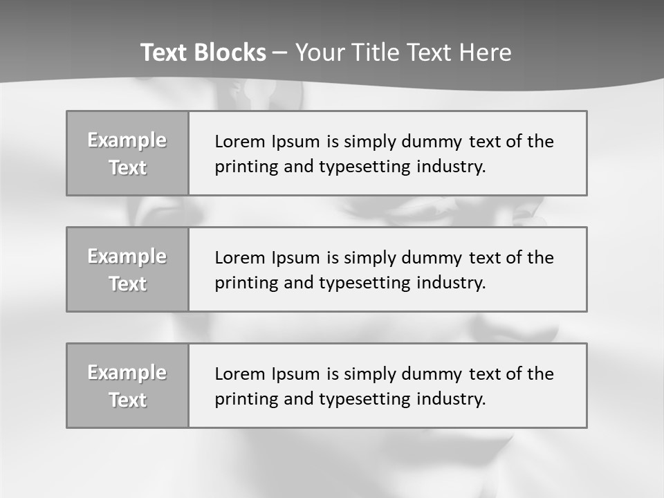 A Black And White Image Of A Man With Scissors In His Hair PowerPoint Template