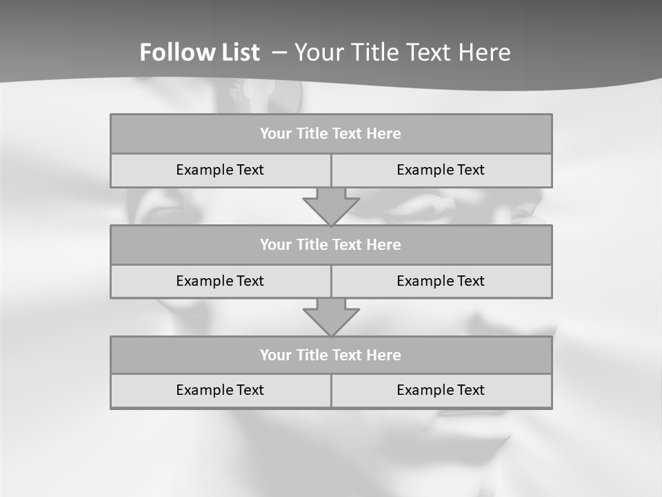 A Black And White Image Of A Man With Scissors In His Hair PowerPoint Template