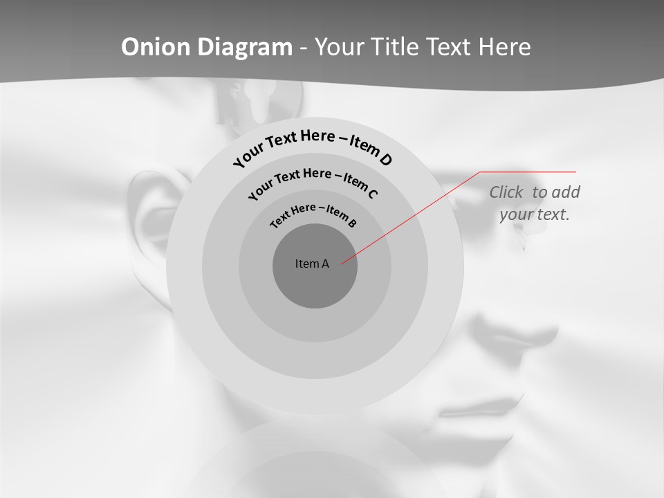 A Black And White Image Of A Man With Scissors In His Hair PowerPoint Template