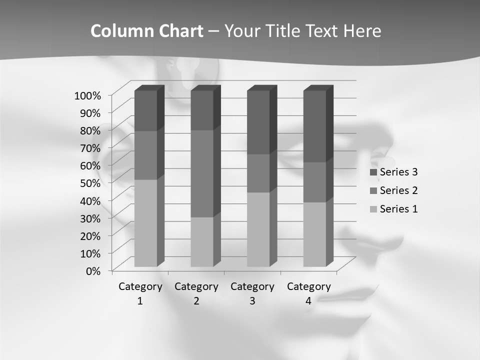 A Black And White Image Of A Man With Scissors In His Hair PowerPoint Template