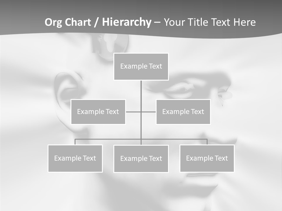 A Black And White Image Of A Man With Scissors In His Hair PowerPoint Template