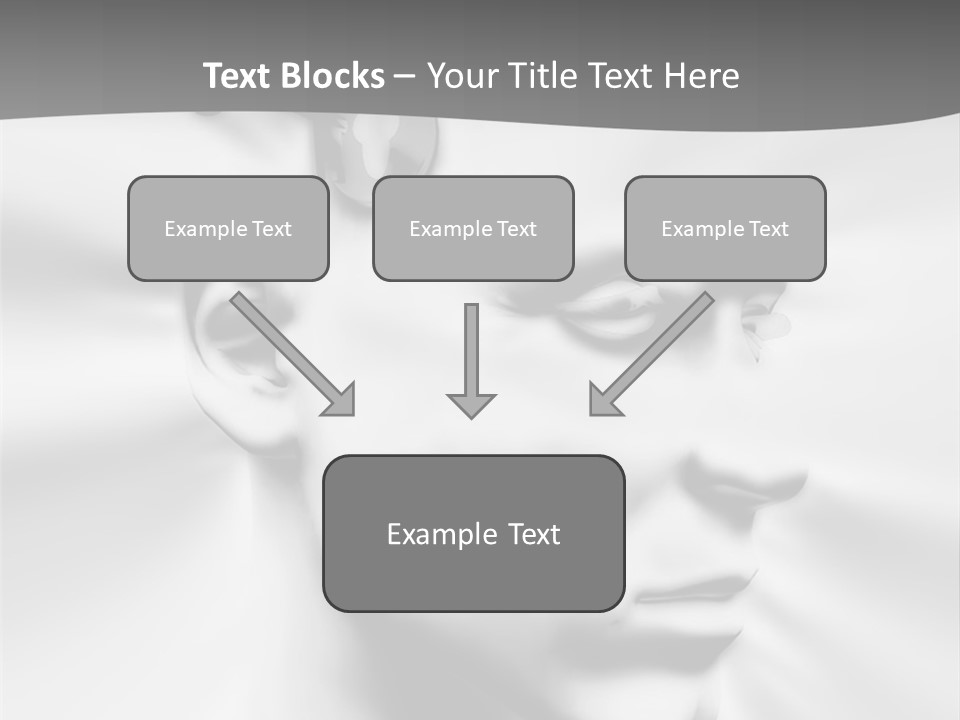A Black And White Image Of A Man With Scissors In His Hair PowerPoint Template