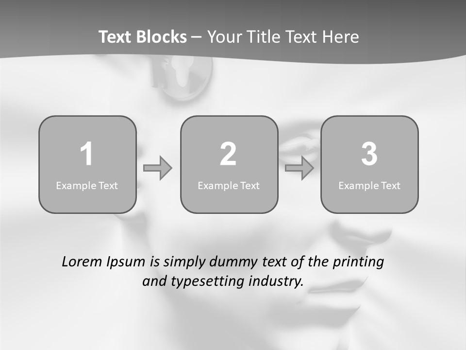 A Black And White Image Of A Man With Scissors In His Hair PowerPoint Template
