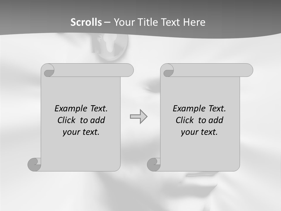 A Black And White Image Of A Man With Scissors In His Hair PowerPoint Template