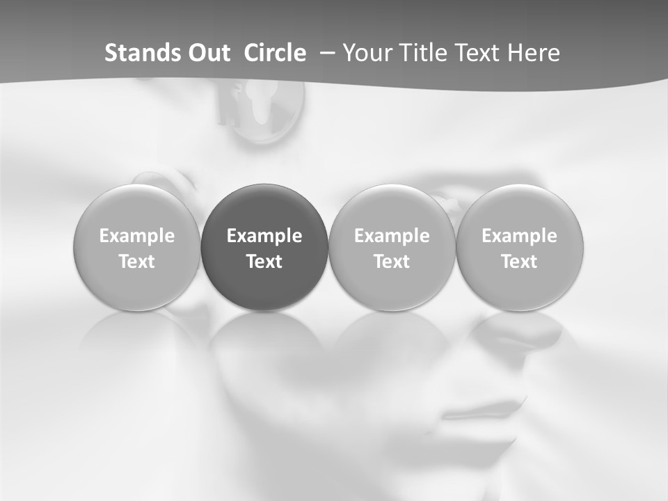 A Black And White Image Of A Man With Scissors In His Hair PowerPoint Template