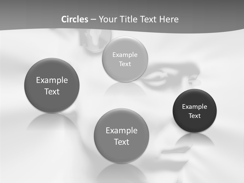 A Black And White Image Of A Man With Scissors In His Hair PowerPoint Template