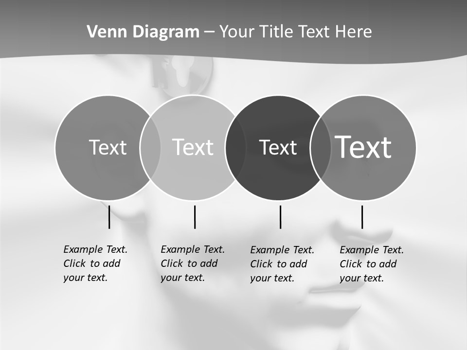 A Black And White Image Of A Man With Scissors In His Hair PowerPoint Template