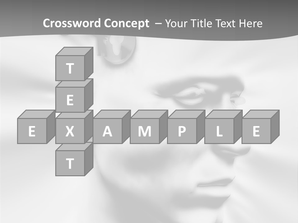 A Black And White Image Of A Man With Scissors In His Hair PowerPoint Template