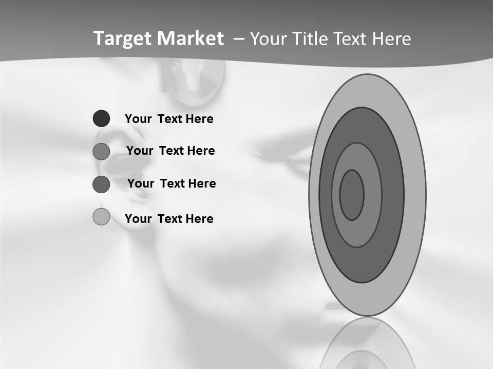 A Black And White Image Of A Man With Scissors In His Hair PowerPoint Template