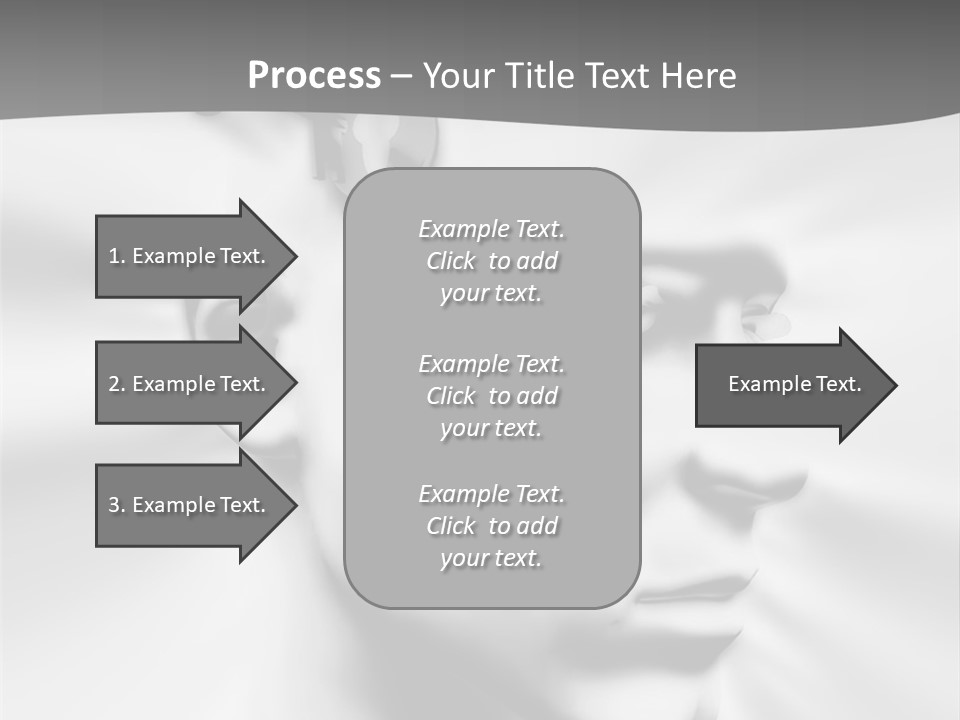 A Black And White Image Of A Man With Scissors In His Hair PowerPoint Template