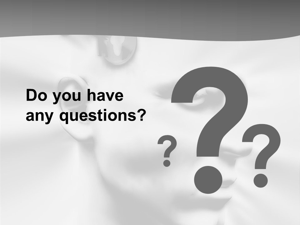 A Black And White Image Of A Man With Scissors In His Hair PowerPoint Template