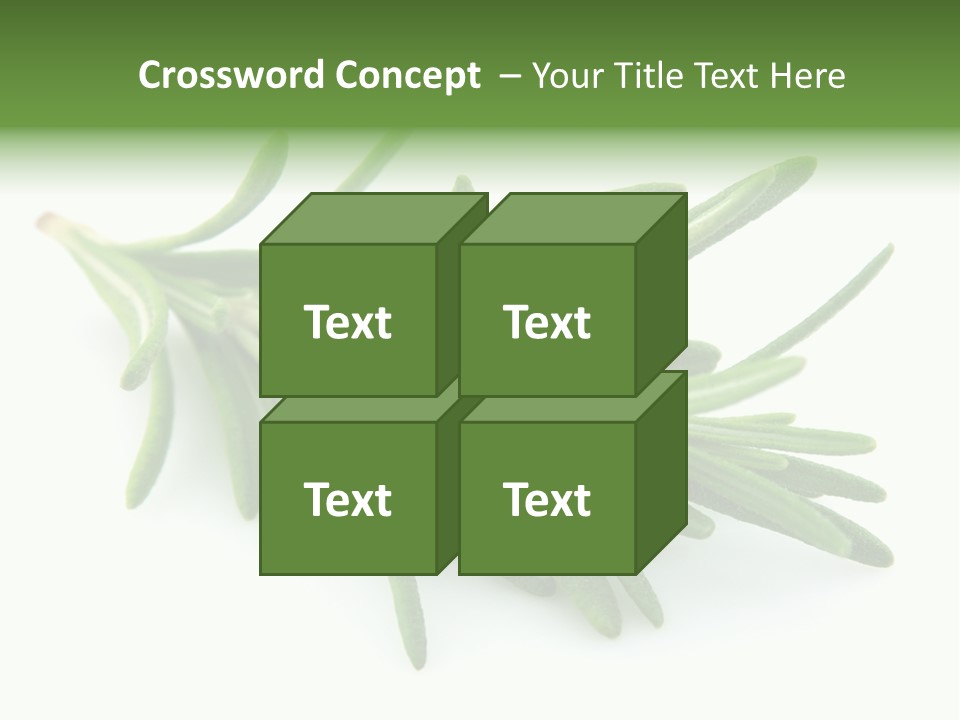 A Bunch Of Green Leaves On A White Background PowerPoint Template