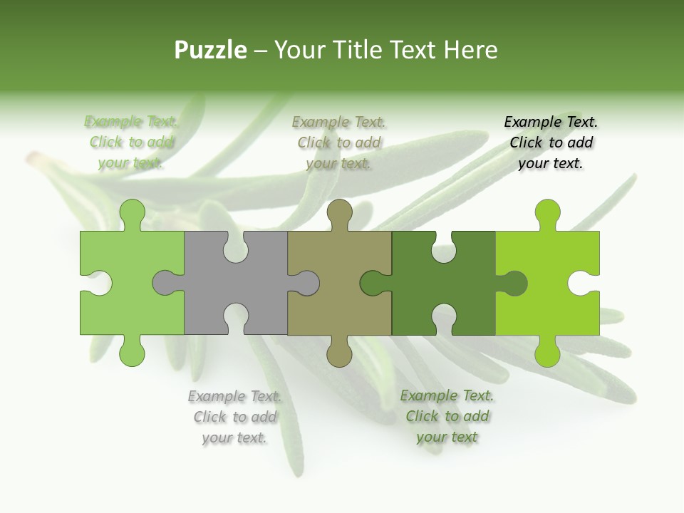 A Bunch Of Green Leaves On A White Background PowerPoint Template