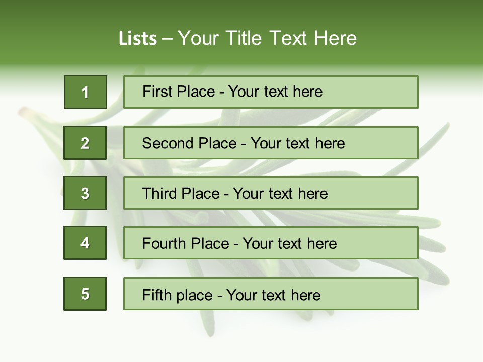 A Bunch Of Green Leaves On A White Background PowerPoint Template
