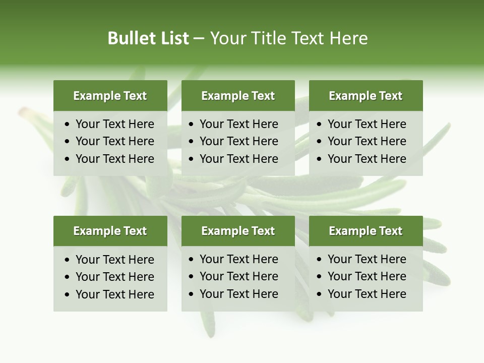 A Bunch Of Green Leaves On A White Background PowerPoint Template