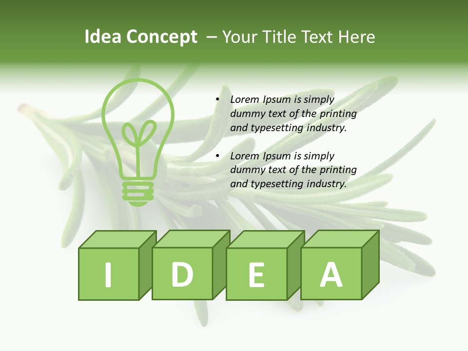 A Bunch Of Green Leaves On A White Background PowerPoint Template