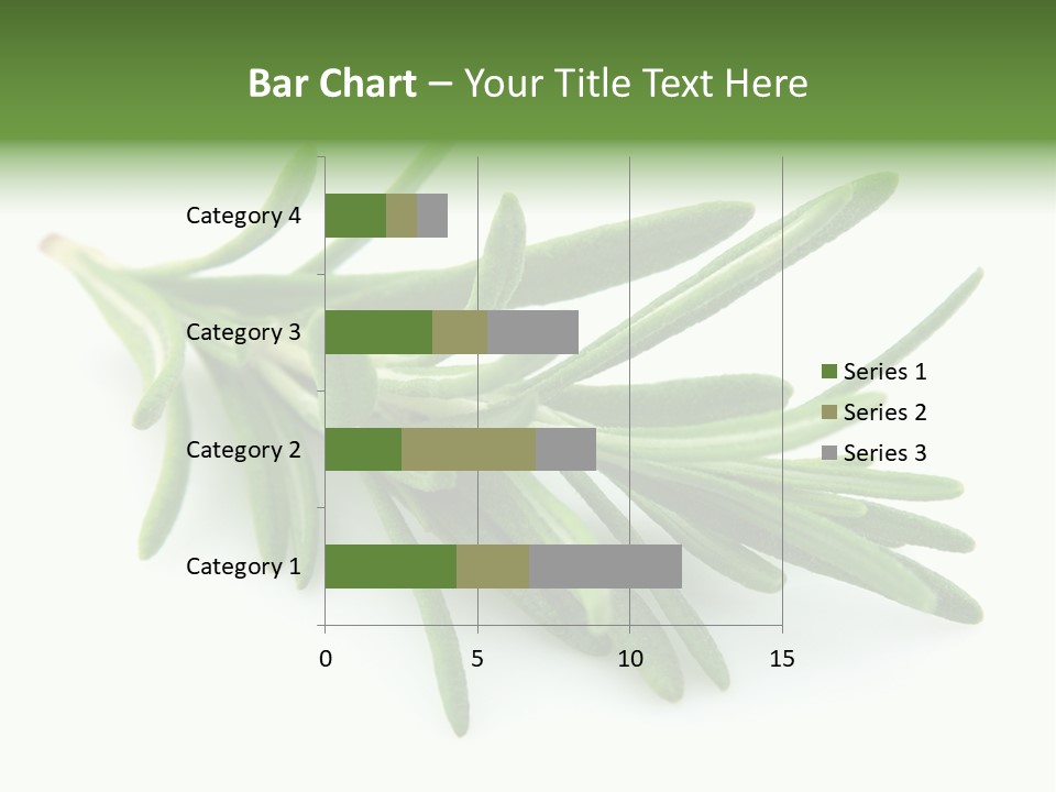 A Bunch Of Green Leaves On A White Background PowerPoint Template