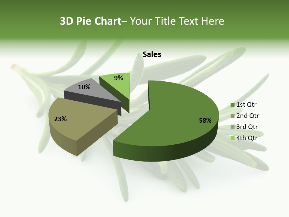 A Bunch Of Green Leaves On A White Background PowerPoint Template