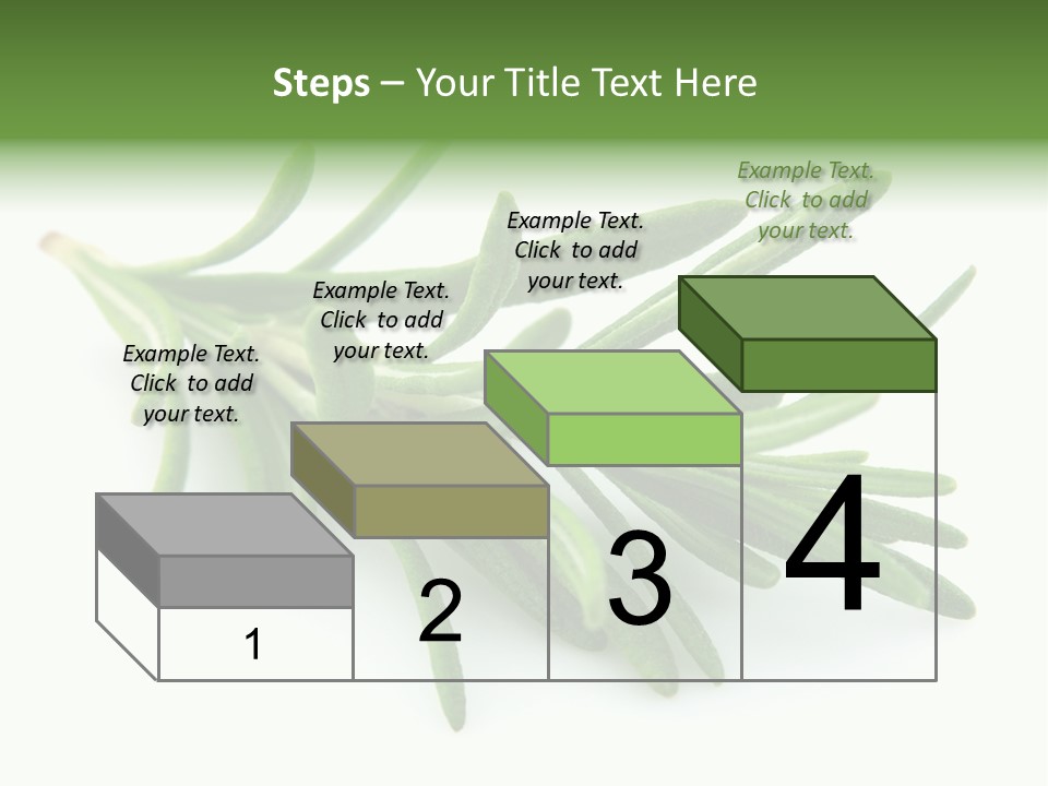 A Bunch Of Green Leaves On A White Background PowerPoint Template