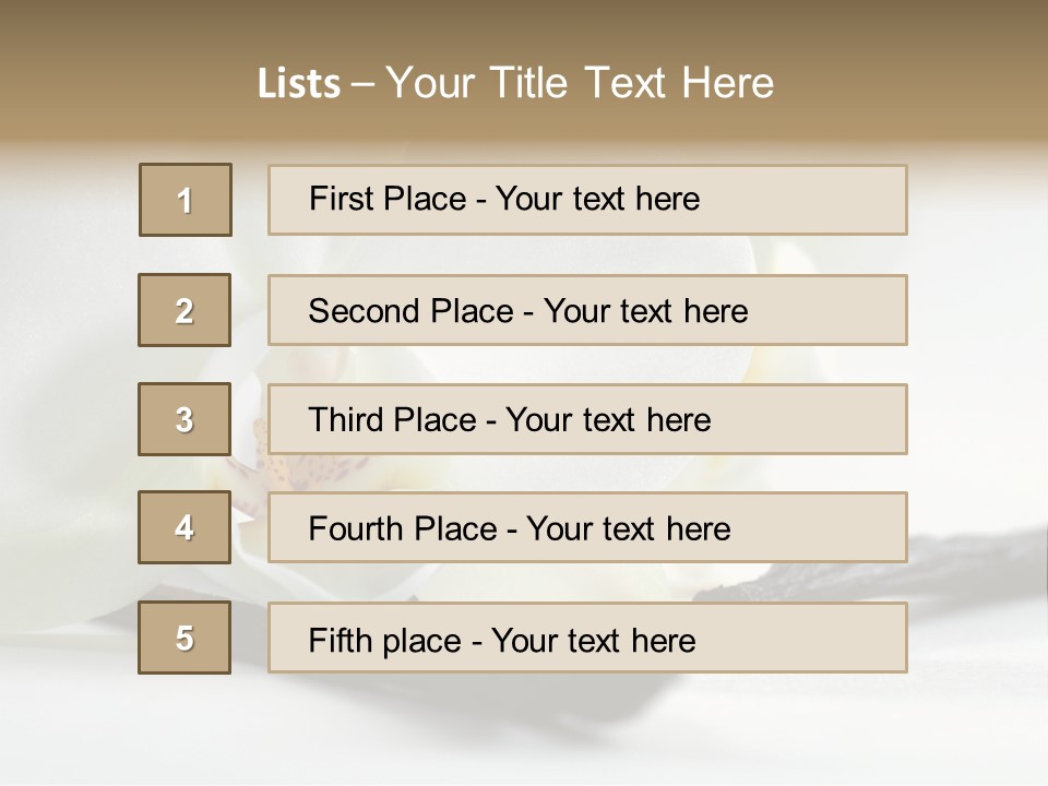 A White Orchid On A White Background Powerpoint Template PowerPoint Template