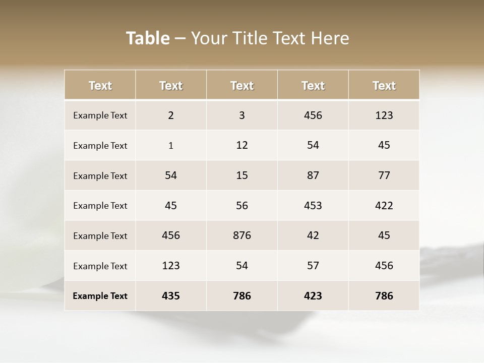 A White Orchid On A White Background Powerpoint Template PowerPoint Template