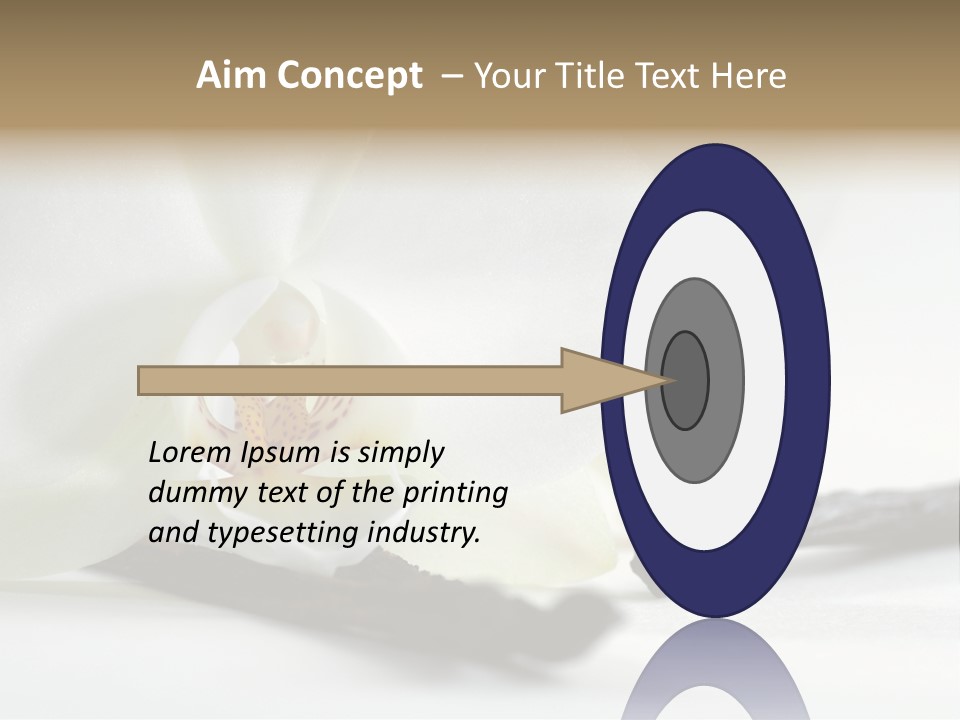 A White Orchid On A White Background Powerpoint Template PowerPoint Template