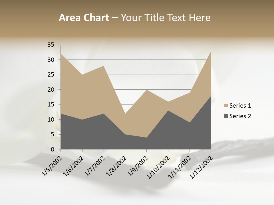 A White Orchid On A White Background Powerpoint Template PowerPoint Template