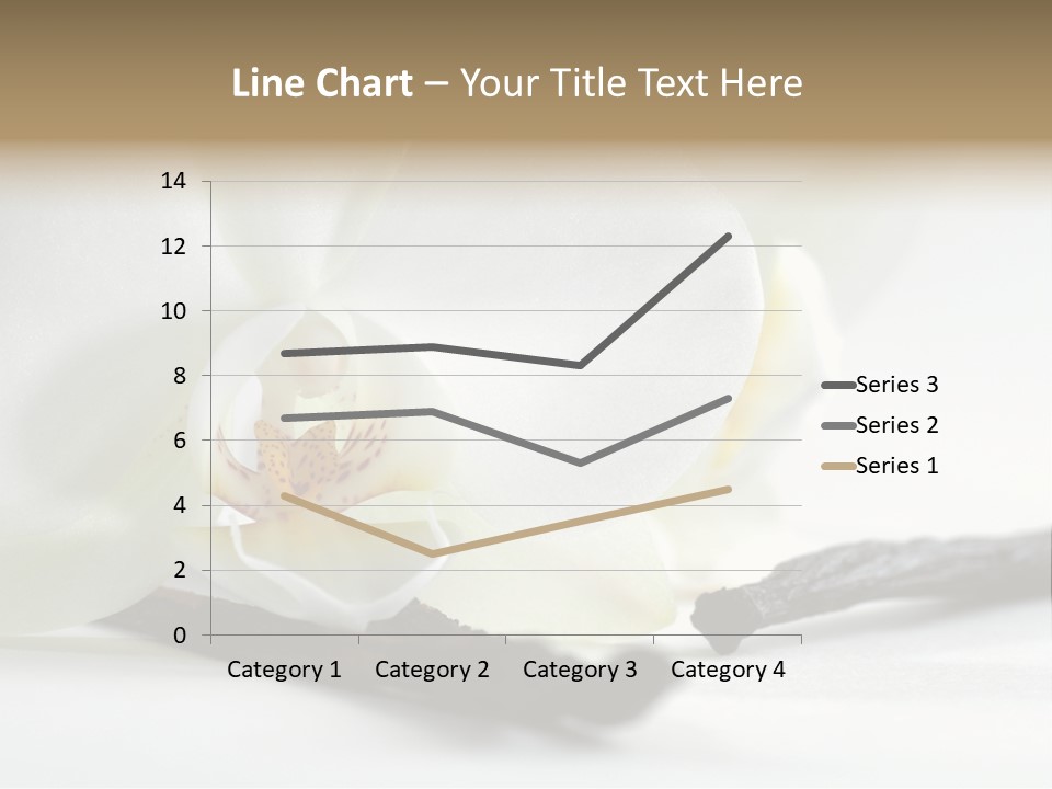 A White Orchid On A White Background Powerpoint Template PowerPoint Template