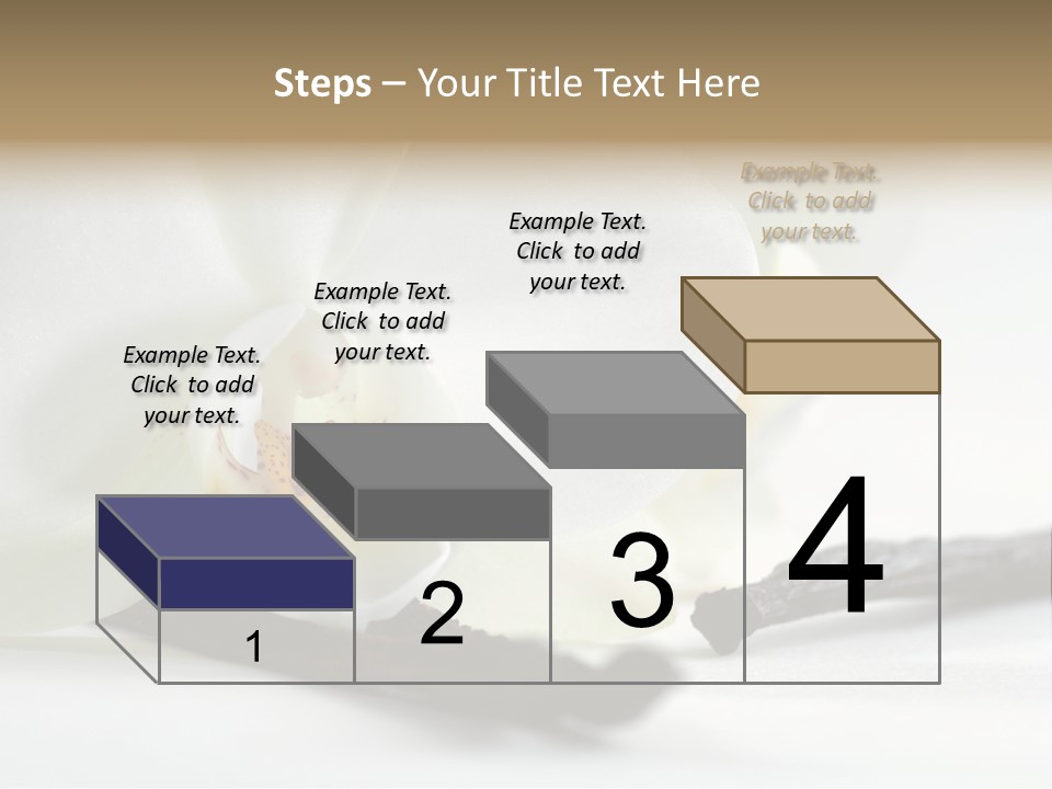 A White Orchid On A White Background Powerpoint Template PowerPoint Template