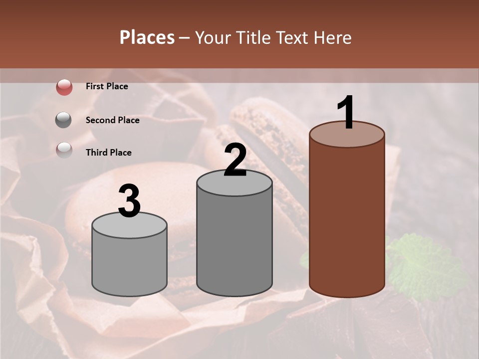 A Table Topped With Cookies And Chocolates On Top Of A Wooden Table PowerPoint Template