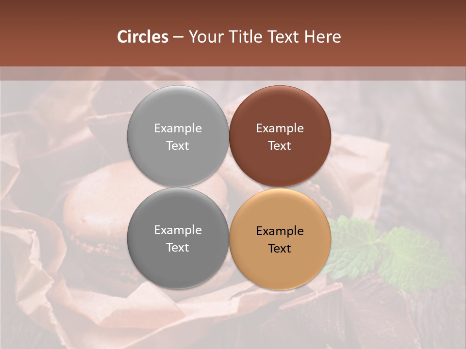 A Table Topped With Cookies And Chocolates On Top Of A Wooden Table PowerPoint Template