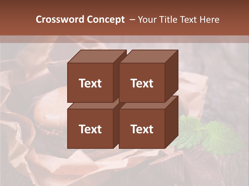 A Table Topped With Cookies And Chocolates On Top Of A Wooden Table PowerPoint Template