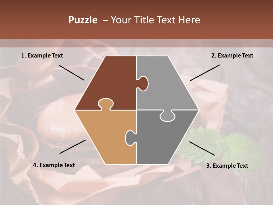 A Table Topped With Cookies And Chocolates On Top Of A Wooden Table PowerPoint Template