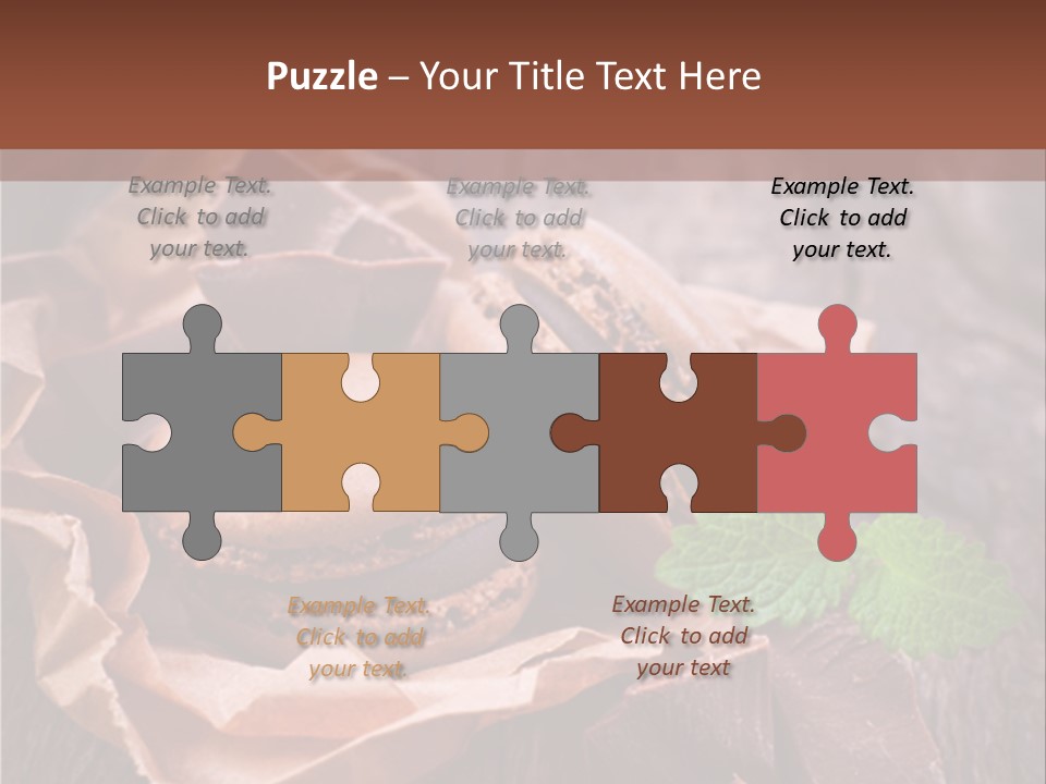 A Table Topped With Cookies And Chocolates On Top Of A Wooden Table PowerPoint Template