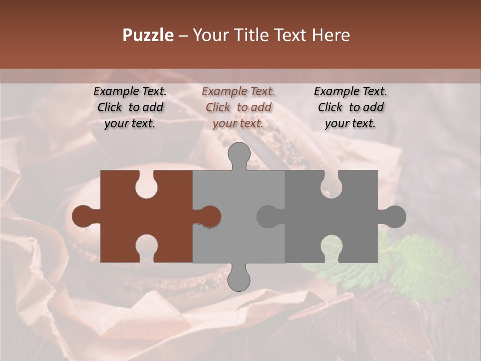 A Table Topped With Cookies And Chocolates On Top Of A Wooden Table PowerPoint Template